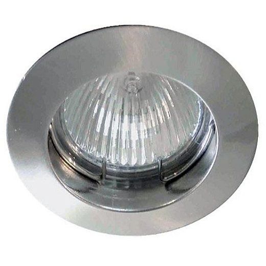0037-01-01 NS BASIC brushed steel/// встраиваемый GU5,3/GU10 1х50  х  0037-01-01 NS