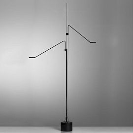 TECLA 2ST NE TECLA black/steel/black// напольный LED 2700K 2х5  х  TECLA 2ST NE