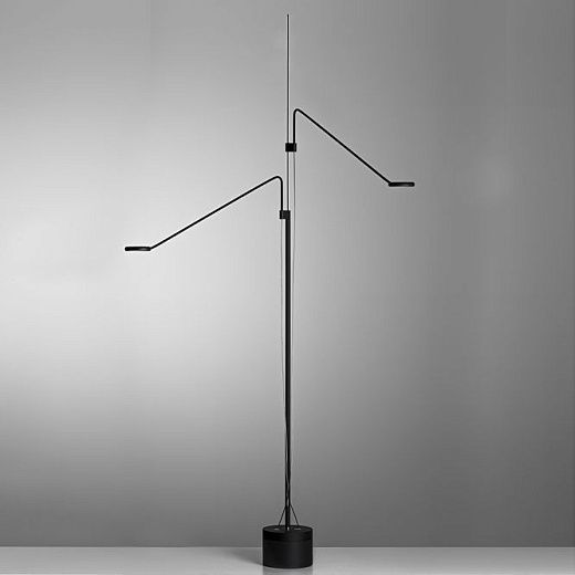 TECLA 2ST NE TECLA black/steel/black// напольный LED 2700K 2х5  х  TECLA 2ST NE