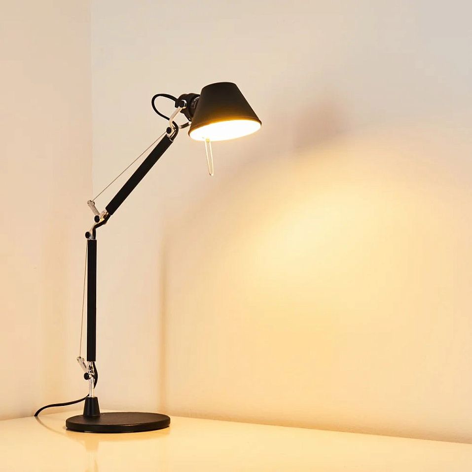 A011830 TOLOMEO micro Black/Back// настольный E14 LED 1х6  х   