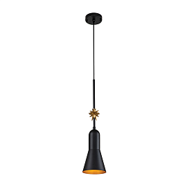 ETOILE-P-S-MB  ETOILE Matte Black and Gold Leaf /Matte Black // подвесной E27 1х60  х  ETOILE-P-S-MB 