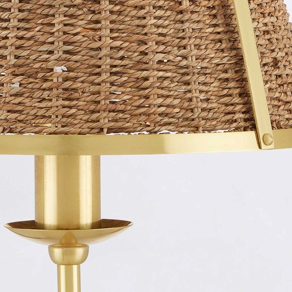 QNC-DEAUVILLE-FL DEAUVILLE Polished Brass /natural// напольный E27 1х75  х   