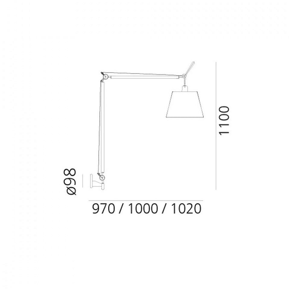 Tolomeo Mega Wall TOLOMEO mega black/black// настенный E27 LED 1х21  х   