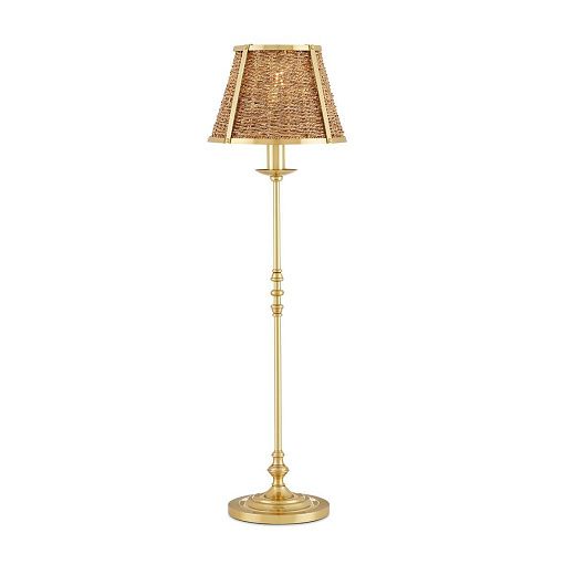 QNC-DEAUVILLE-TL  DEAUVILLE Polished Brass /natural// настольный E14 1х40  х  QNC-DEAUVILLE-TL 