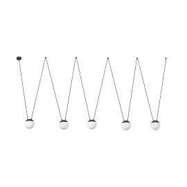 28210-5L MINE Dark Grey/Opal white// подвесной E27 LED 5х15  х  28210-5L