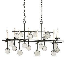 QNC-SETHOS-8LP-ABK SETHOS Old Iron/Recycled Glass/// подвесной E14 8х60  х  QNC-SETHOS-8LP-ABK