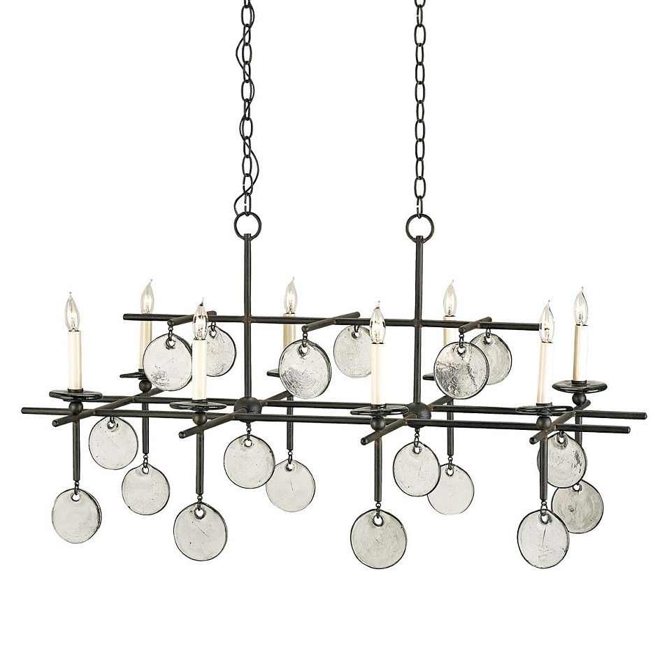 QNC-SETHOS-8LP-ABK SETHOS Old Iron/Recycled Glass/// подвесной E14 8х60  х   