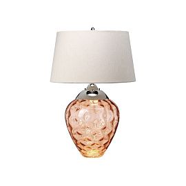 QN-SAMARA-TL-SAL SAMARA Polished Nickel/Salmon/Scallop (taupe) // настольный E27 2х60 GU10LED 1х7  QN-SAMARA-TL-SAL