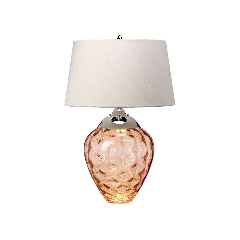 QN-SAMARA-TL-SAL SAMARA Polished Nickel/Salmon/Scallop (taupe) // настольный E27 2х60 GU10LED 1х7   