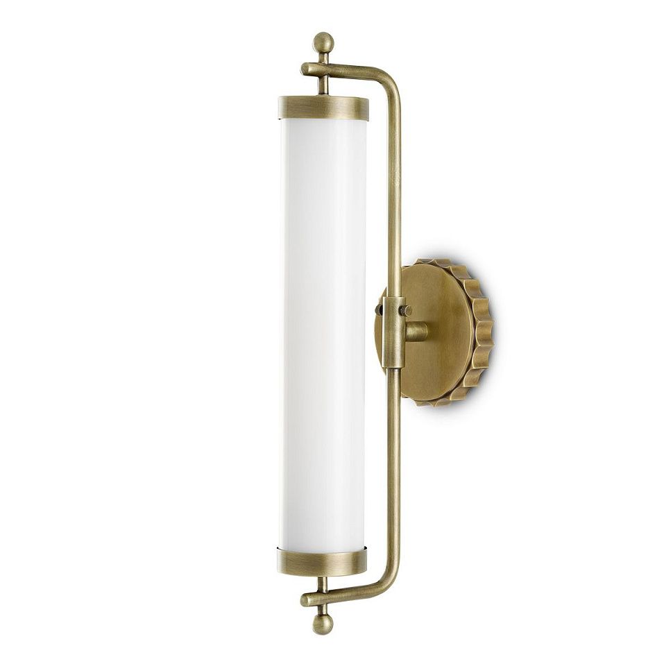 QNC-LATIMER-WB-AB  LATIMER Antique Brass/White// настенный E27 1х60  х   