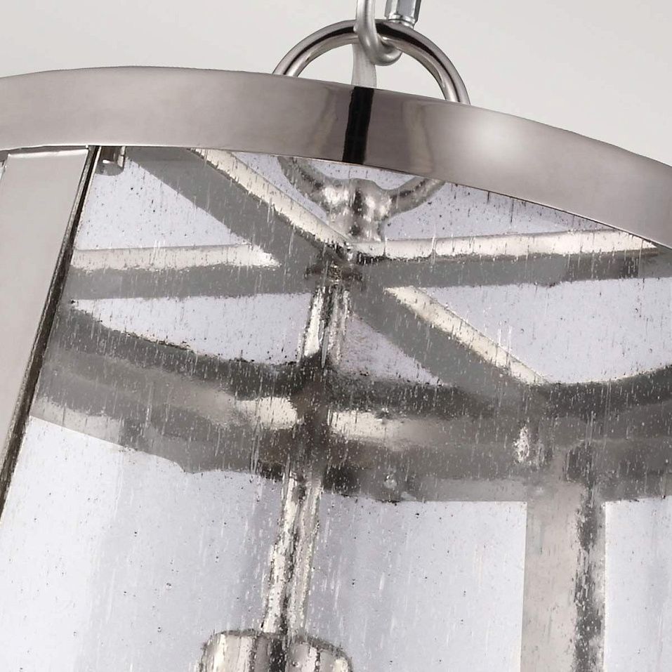 FE-HARROW-P-M HARROW Polished Nickel /Seeded Glass // подвесной E27 1х60  х   