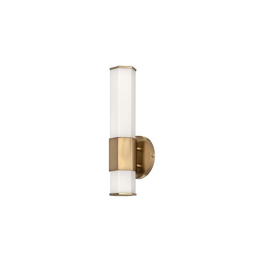 QN-FACET-LED1-HB-BATH FACET Heritage Brass/Opal// настенный LED 1х12  х  QN-FACET-LED1-HB-BATH