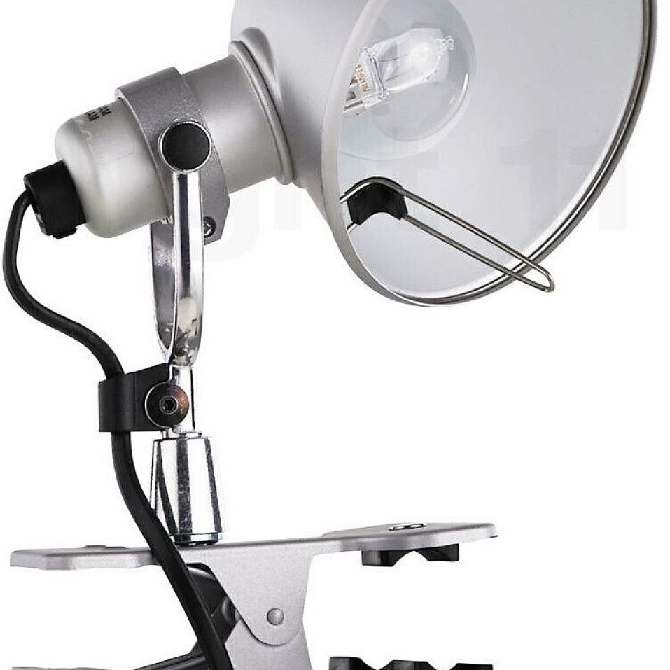 A010800 TOLOMEO micro pinza grey/grey// переносной E14 1х60  х   