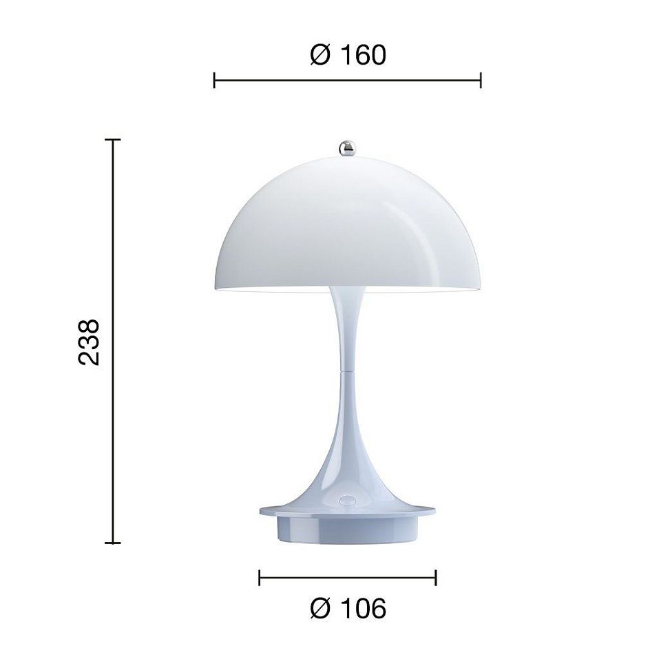 5744171465 PANTHELLA 160 Pale Blu/Opal Pale Blu// настольный  1х2.5  х   