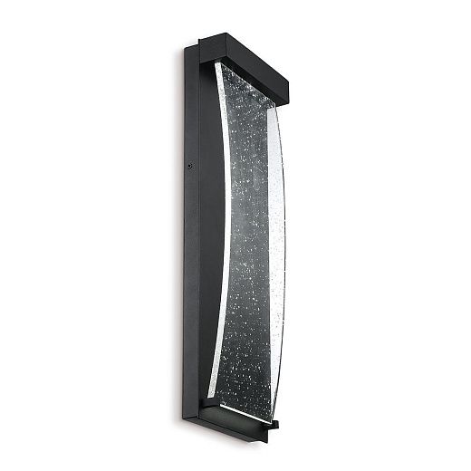 QN-KABO-S-BK KABO Textured Black/Clear Seeded // настенный LED 1х6  х  QN-KABO-S-BK