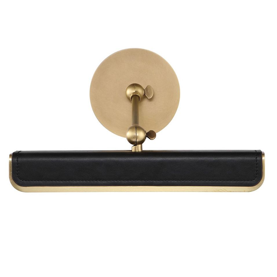 QN-VALISE-PL-S-VBS-TL  VALISE Vintage Brass/Tuxedo Leather /// Frosted подсветка для картин LED 1х10   