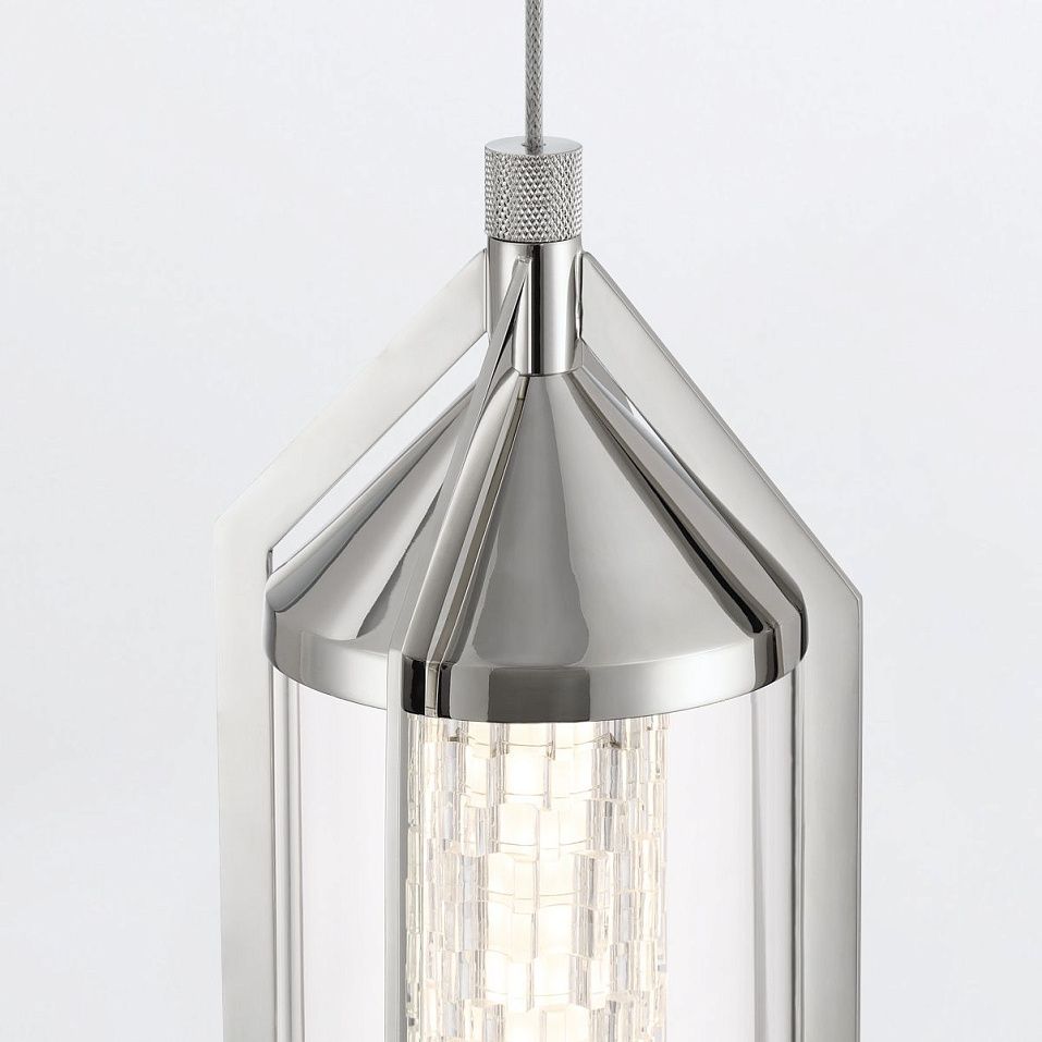 QN-ESPADA-1P-PC ESTRADA Polished Chrome/Clear//прозрачный подвесной LED 1х18  х   