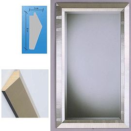 206RMA535 /206 rett 55x105/70x121 Зеркало, silver foil, дерево/стекло, 70х121х3 см  206RMA535 /206 rett 55x105/70x121