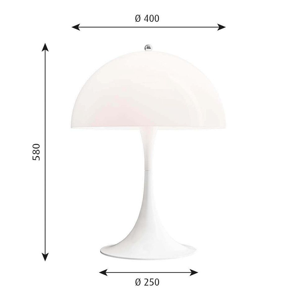 5744167042 PANTHELLA 400 White/Opal/White// настольный E27 1х75  х   