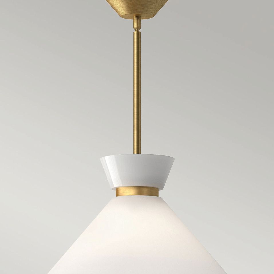 ALM-HALSTON-P-M-GD  HALSTON Brushed Gold /Cased Opal // подвесной E27 1х60  х   