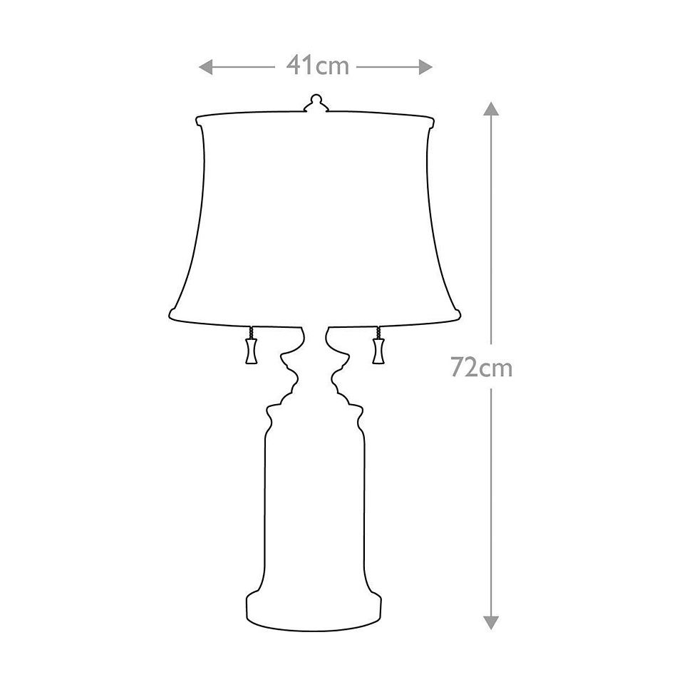 FE-STATEROOM-TL-AN STATEROOM Antique Nickel /True White cotton// настольный E27 2х60  х   