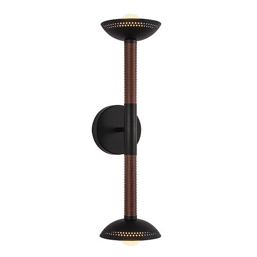 ALM-ARDEN-LED-2WB-MB ARDEN Matte Black, Walnut Wood Veneer/Matte Black//opal настенный  2х6.5  х  ALM-ARDEN-LED-2WB-MB