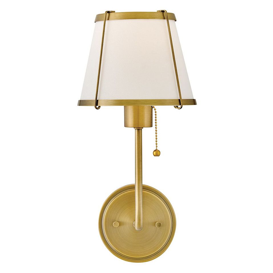 HK-CLARKE1-DBR-OW CLARKE Darkened Brass/Ivory// настенный E27 1х40  х   