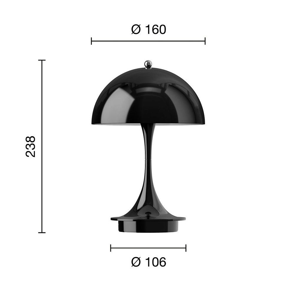 5744171494 PANTHELLA 160 Black/Opaque Black// настольный  1х2.5  х   