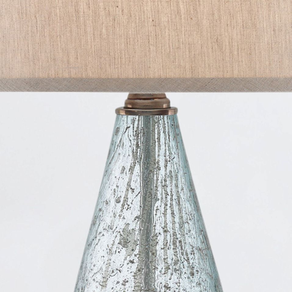 QNC-OPTIMIST-TL-BLUE OPTIMIST Pale Blue Speckle / Nickel/Natural// настольный E27 1х100  х   