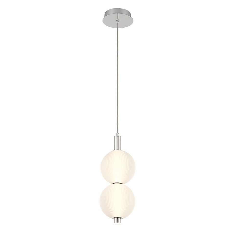 QN-PALMAS-2MP-PN PALMAS Polished Nickel/Frosted White// подвесной LED 1х20  х   