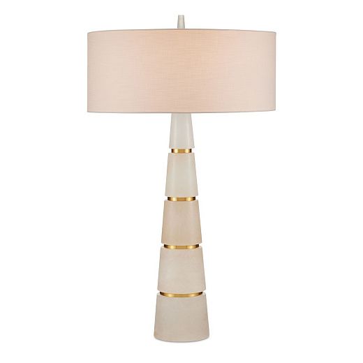 QNC-ELEANORA-TL  ELEANORA Natural Brass/Off White// настольный E27 2х100  х  QNC-ELEANORA-TL