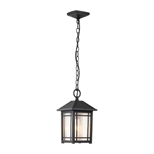 QZ-CEDAR-POINT8-M-BK CEDAR POINT Black/Clear Seeded// подвесной E27 1х60  х  QZ-CEDAR-POINT8-M-BK
