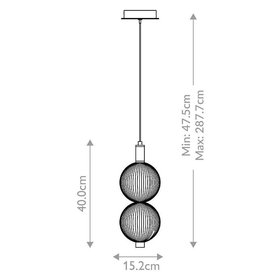 QN-PALMAS-2MP-BG PALMAS Brushed Gold/Smoked // подвесной LED 1х20  х   