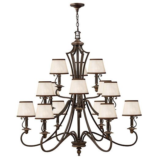 HK-PLYMOUTH15 PLYMOUTH Olde Bronze/Beige Organza // подвесной E14 15х40  х  HK-PLYMOUTH15