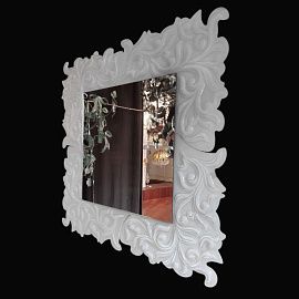 1815 BN SQUARE Зеркало, MIRROR, белый, стекло, 105х105 см  1815 BN SQUARE