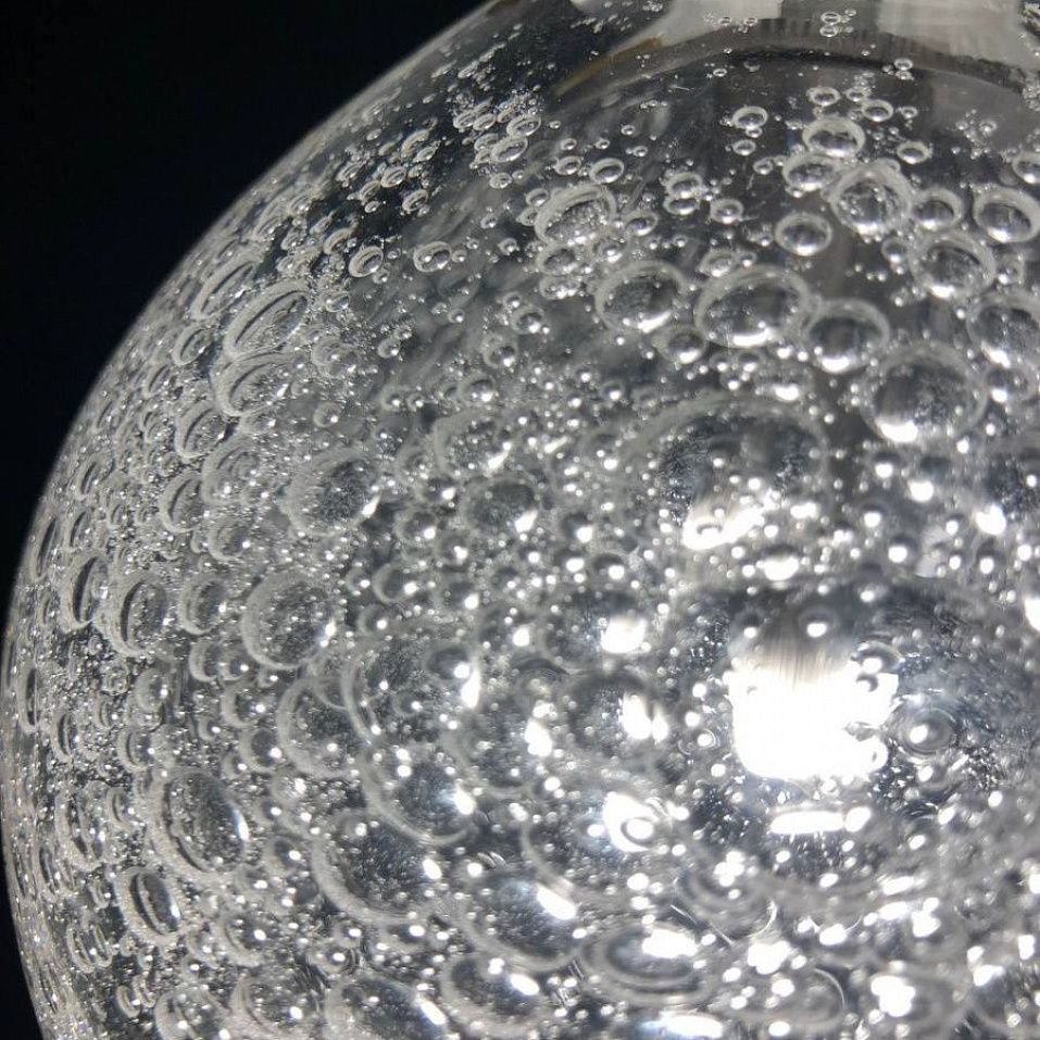 BALL Bubbles BALL сатинировнная сталь,низкий цилиндр/прозрачный шнур// подвесной G9 LED 1х7  х   