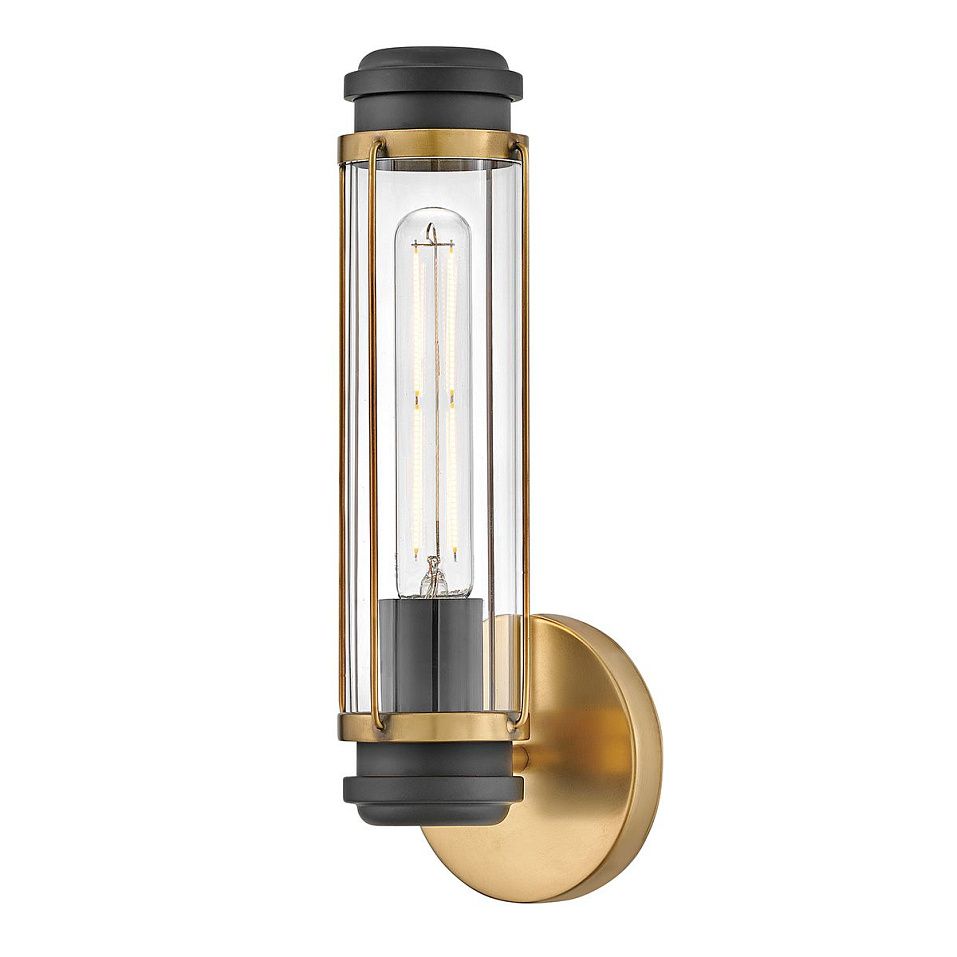 HK-MASTHEAD1-HBBK MASTHEAD Heritage Brass & Black /Clear// настенный E27 1х40  х   
