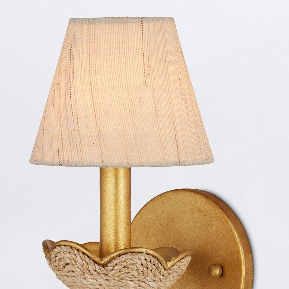 QNC-VICHY-1WB-CGL  VICHY Contemporary Gold Leaf /Natural // настенный E14 1х25  х   