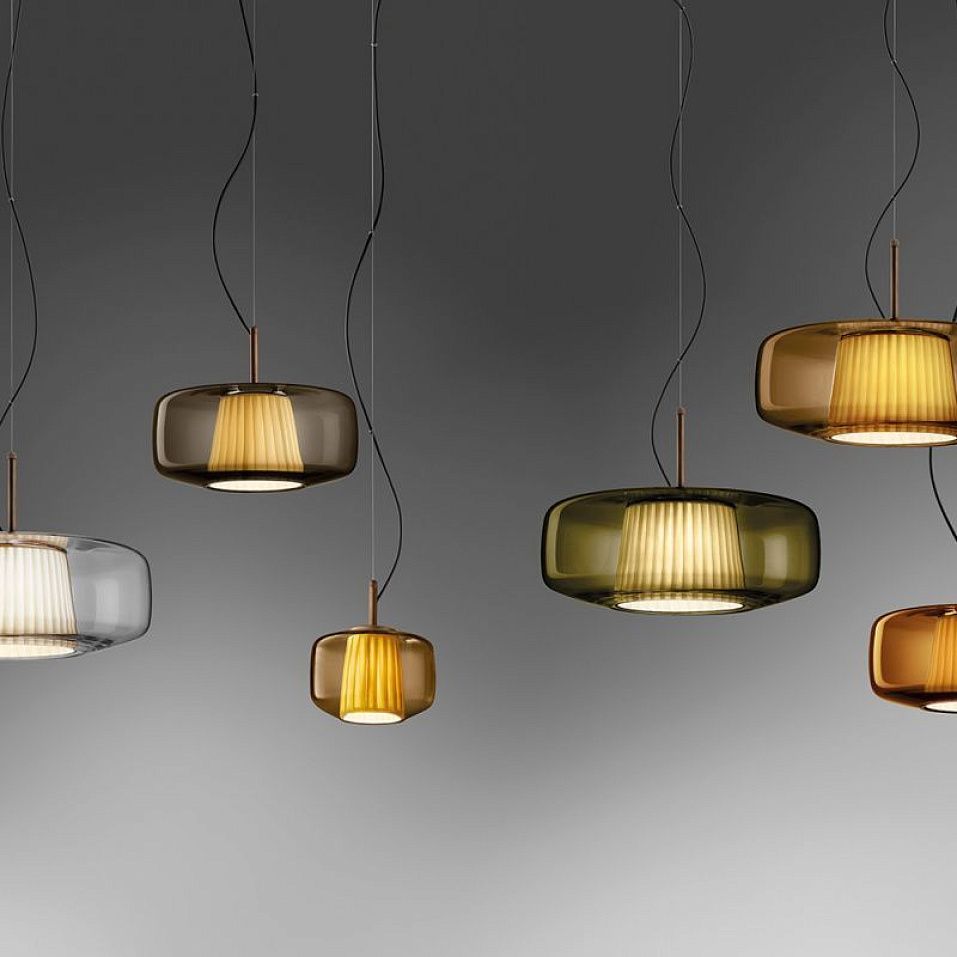 PLISSE' SP P VA PS BR2 3000 PLISSE MATT BRONZE/DARK GREEN// подвесной LED 1х12  х   