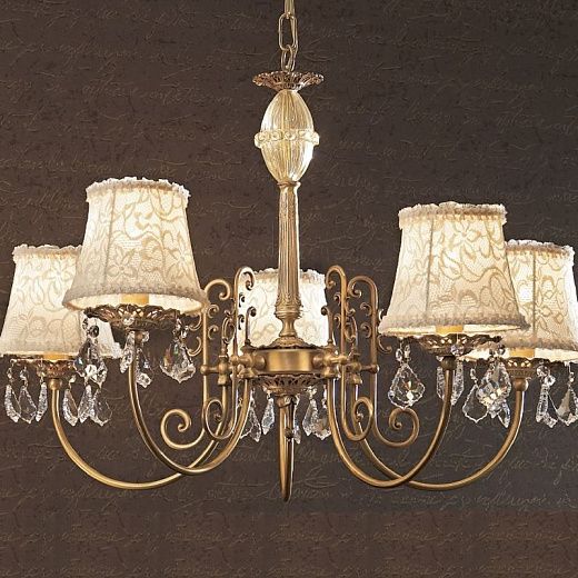 L 1290/5 BIS  antique gold/lacy shades// подвесной E14 5х40  х  L 1290/5 BIS