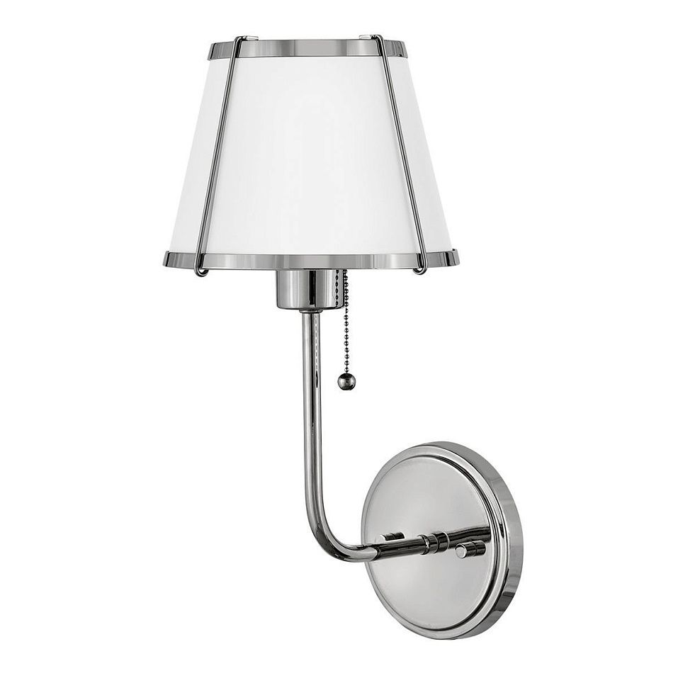 HK-CLARKE1-PN-WH CLARKE Polished Nickel /White// настенный E27 1х40  х   
