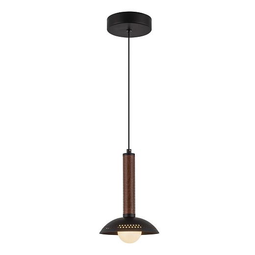 ALM-ARDEN-LED-MP-MB ARDEN Matte Black, Walnut Wood Veneer /Matte Black//matt opal подвесной  1х6.5    ALM-ARDEN-LED-MP-MB