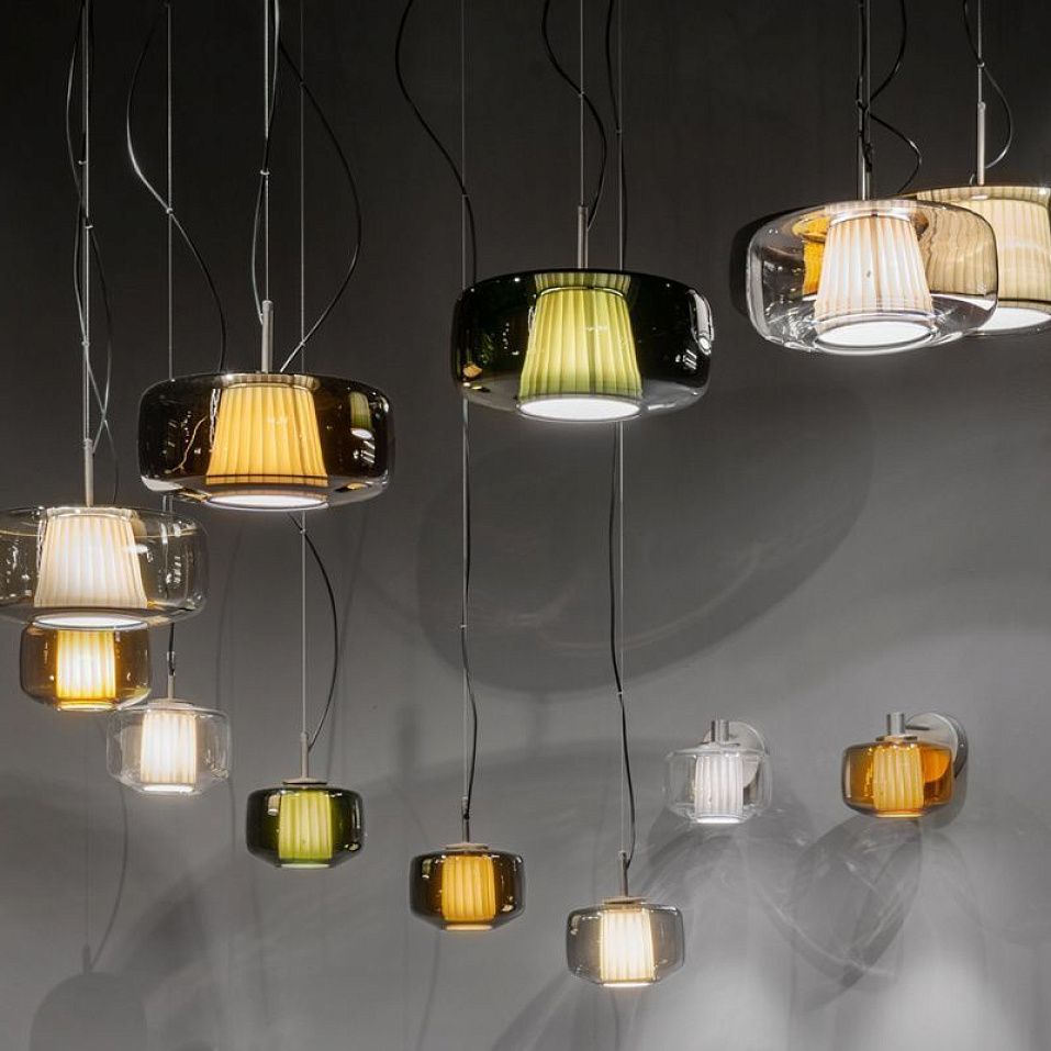 PLISSE' SP P VA PS BR2 3000 PLISSE MATT BRONZE/DARK GREEN// подвесной LED 1х12  х   
