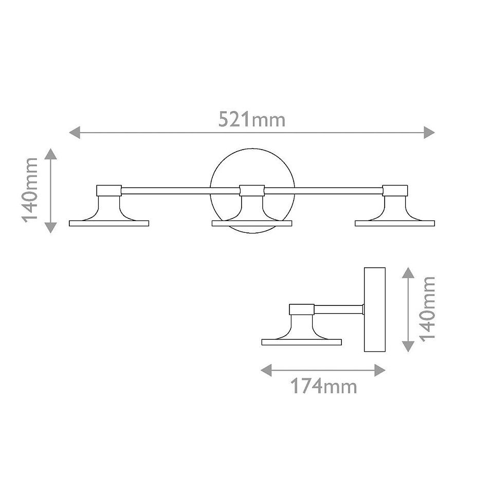 ALM-ISSA-3WB-BG ISSA Brushed gold///matt настенный  3х6.7  х   
