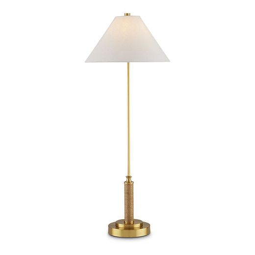 QNC-IPPOLITO-TL IPPOLITO Antique Brass / Natural /White// настольный E14 1х60  х  QNC-IPPOLITO-TL