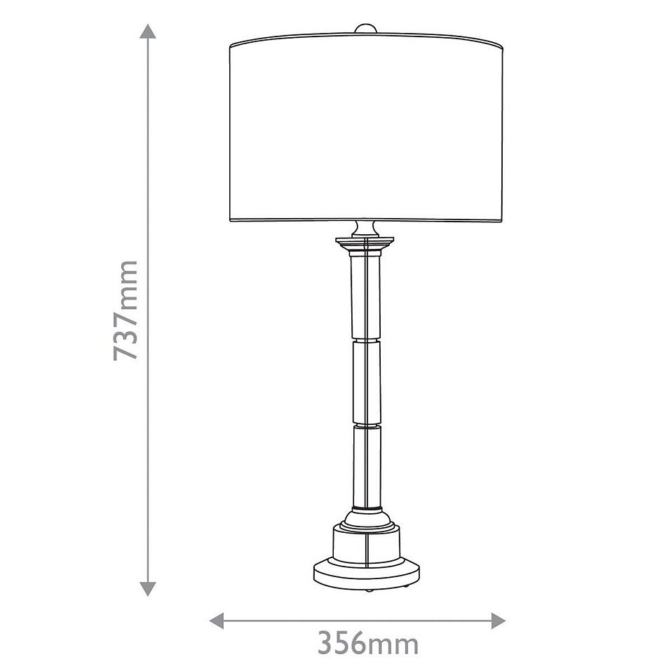 QNC-LOTHIAN-TL LOTHIAN Antique Brass / Clear /white// настольный E27 1х100  х   