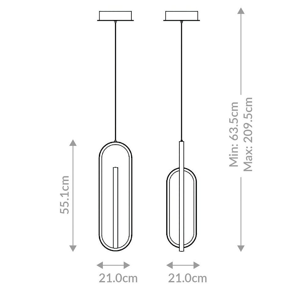 QN-DEMARK-1P-BG DEMARK Brushed Gold///белый подвесной LED 1х28  х   