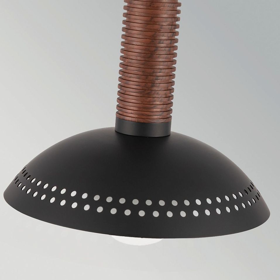 ALM-ARDEN-LED-MP-MB ARDEN Matte Black, Walnut Wood Veneer /Matte Black//matt opal подвесной  1х6.5     