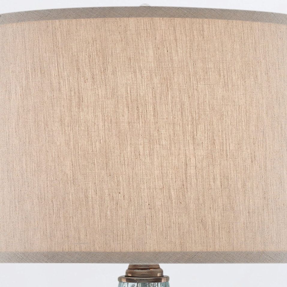 QNC-OPTIMIST-TL-BLUE OPTIMIST Pale Blue Speckle / Nickel/Natural// настольный E27 1х100  х   