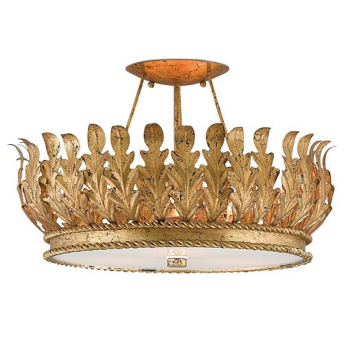 QNC-BIDDULPH-3SF-GLA BIDDULPH Gold Leaf///Opal потолочный E14 3х40  х  QNC-BIDDULPH-3SF-GLA